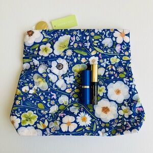 Estée Lauder Floral Blue Makeup Bag, mascara, lipstick set, NEW